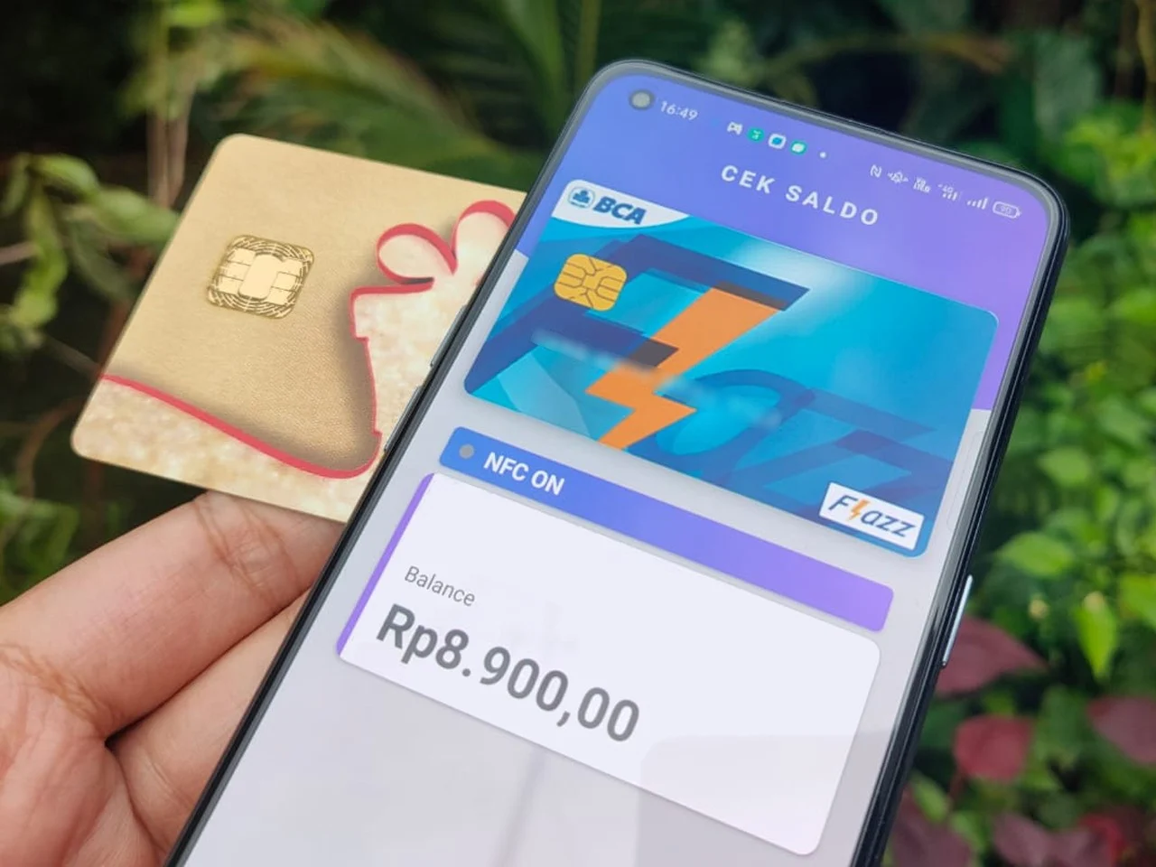 mengisi e-money pakai NFC